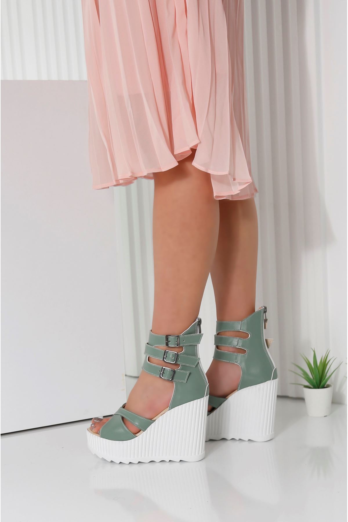Alto Mint Yeşili Kadın Platform Ayakkabı