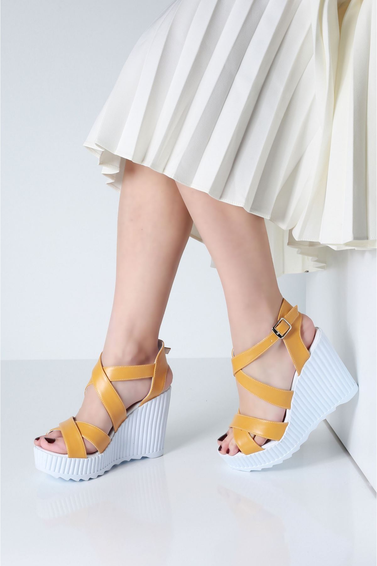 FALICIA Sarı Cilt Kadın Platform Ayakkabı