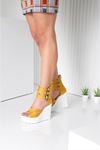 Alto Sarı Kadın Platform Ayakkabı