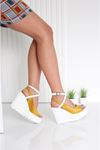 CLARIS Sarı Kadın Platform Ayakkabı